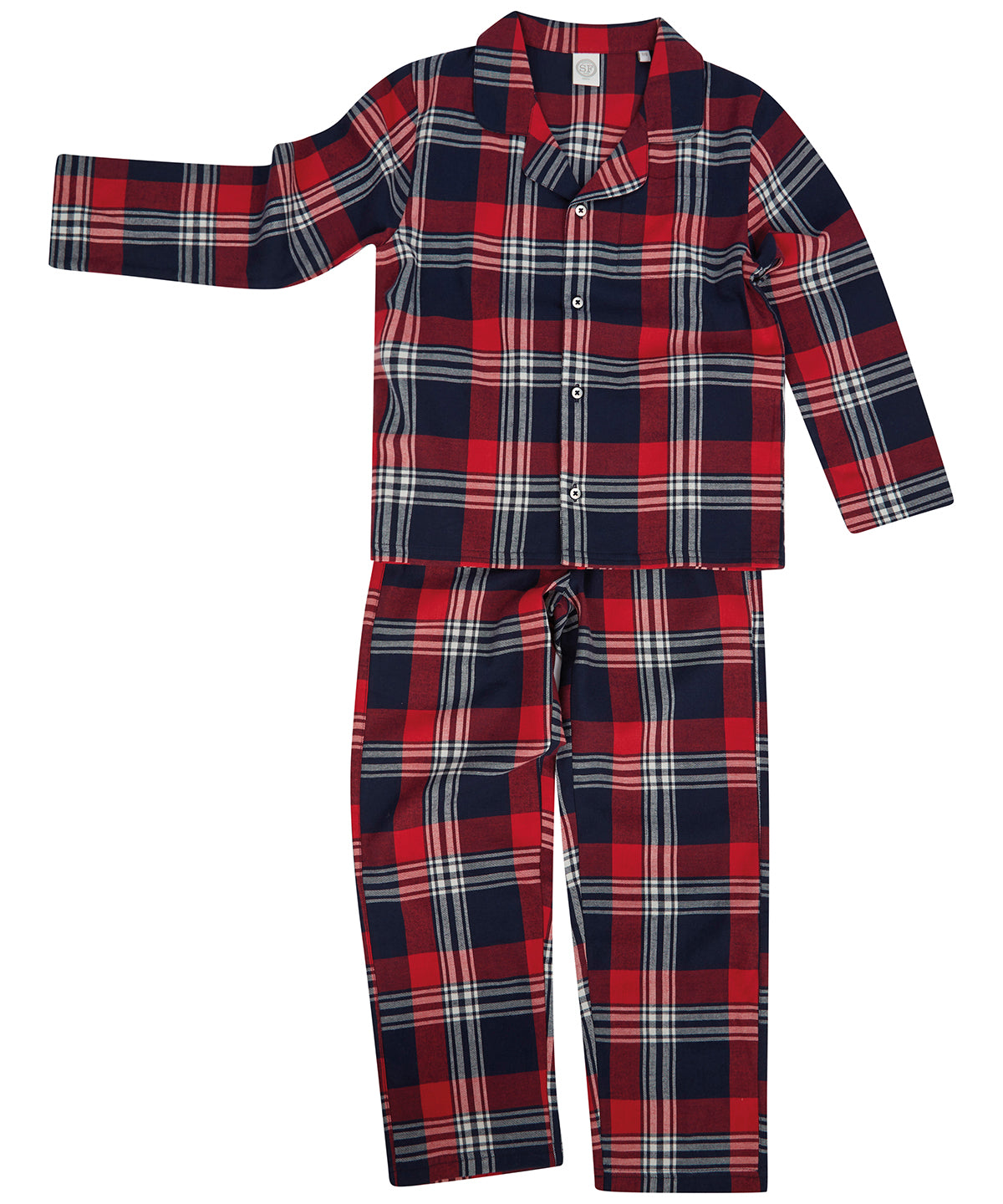 Pyjamas - Tartan Lounge Set för Barn Red Navy Check