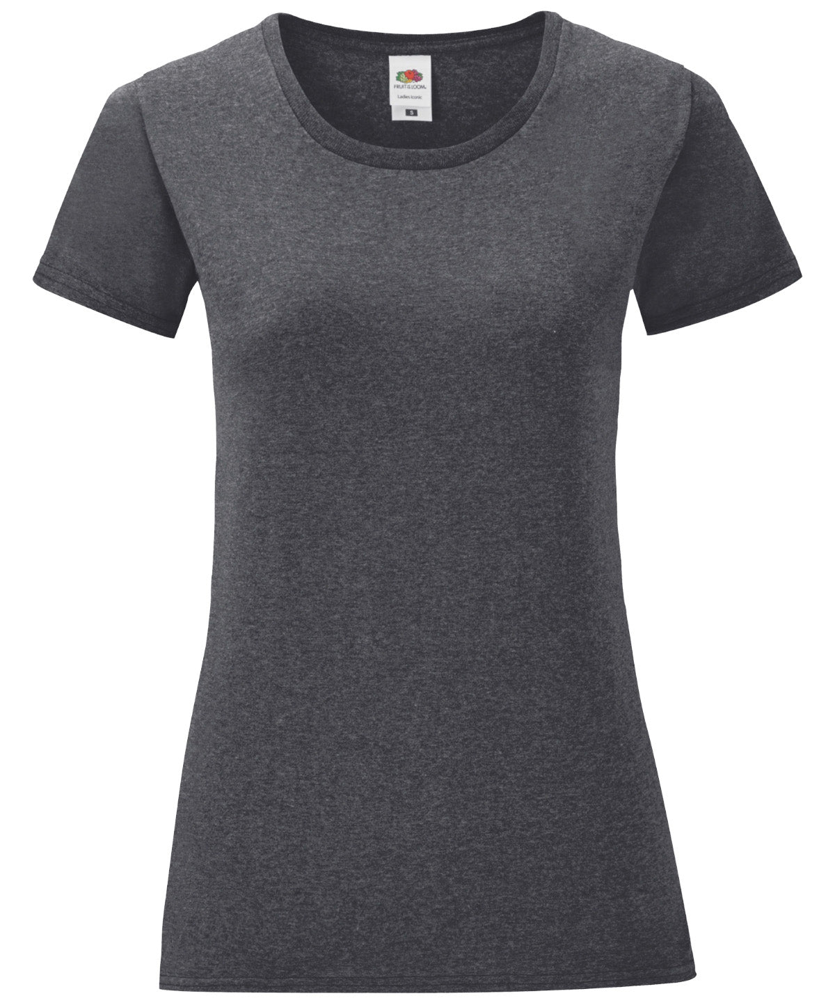 T-Shirts - Dam ikonisk t-shirt - mjuk och formande Dark Heather Grey