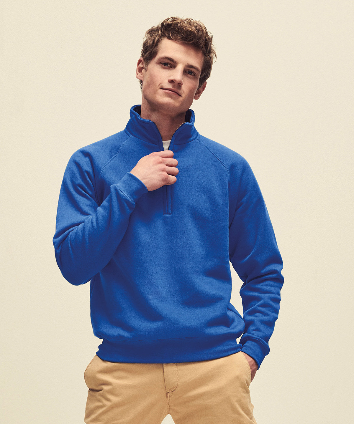 Sweatshirts - Premium Zip-Neck Sweatshirt