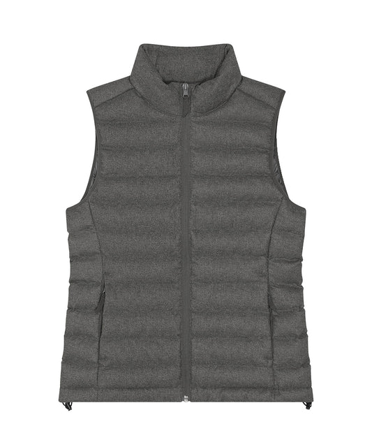 Gilets & Body Warmers - Stella climber wool-like väst Deep Metal Heather Grey