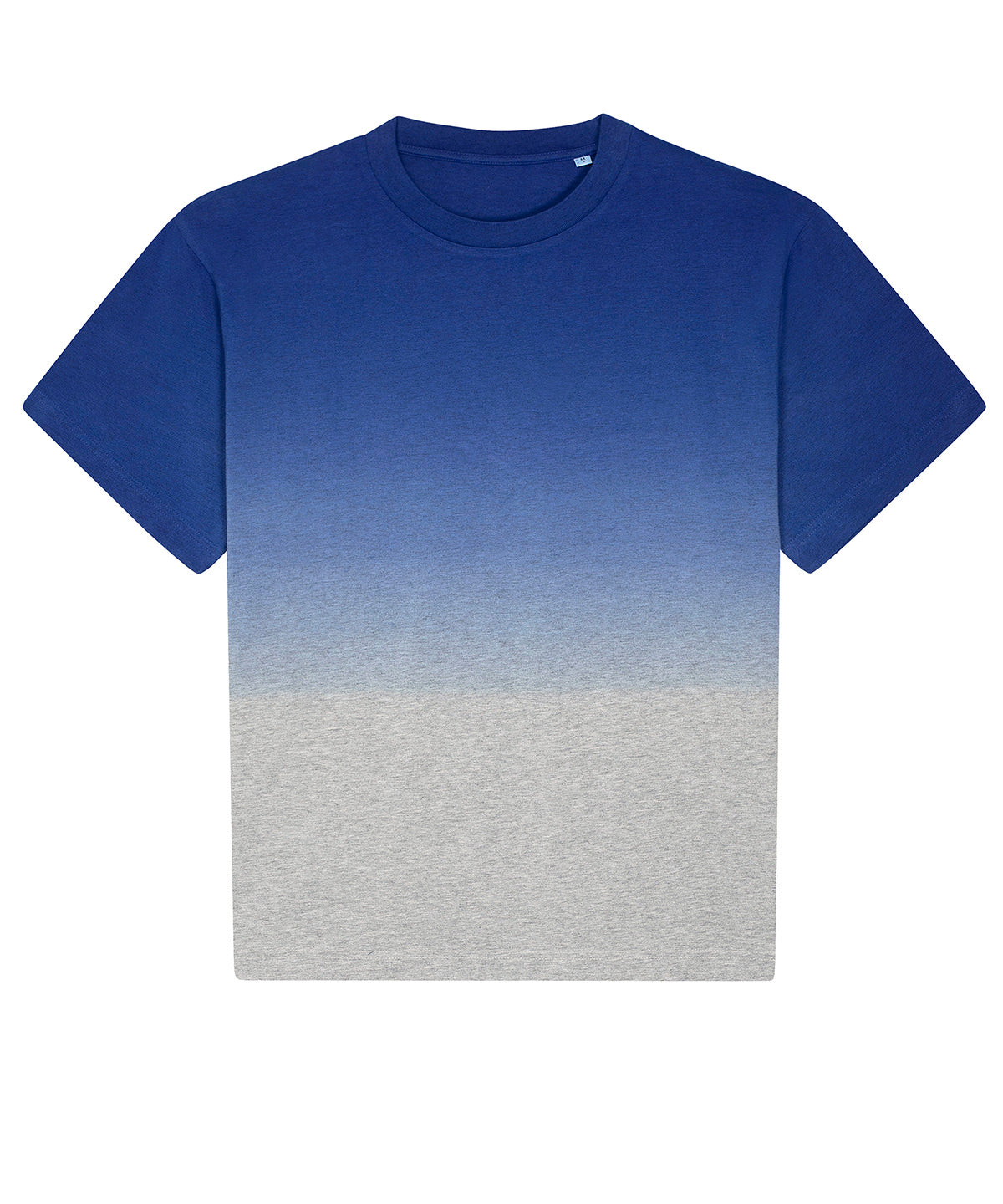 T-Shirts - Unisex Dip-Dye Avslappnad T-shirt Dip Dye Worker Blue Heather Grey