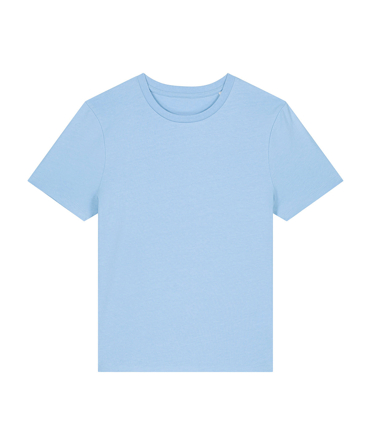 T-Shirts - Dam Stella Ella Figursydd T-shirt i Ekologisk Bomull Blue Soul