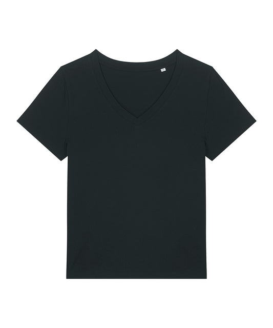 T-Shirts - Dam Stella Isla V-ringad T-shirt i Ekologisk Bomull Black