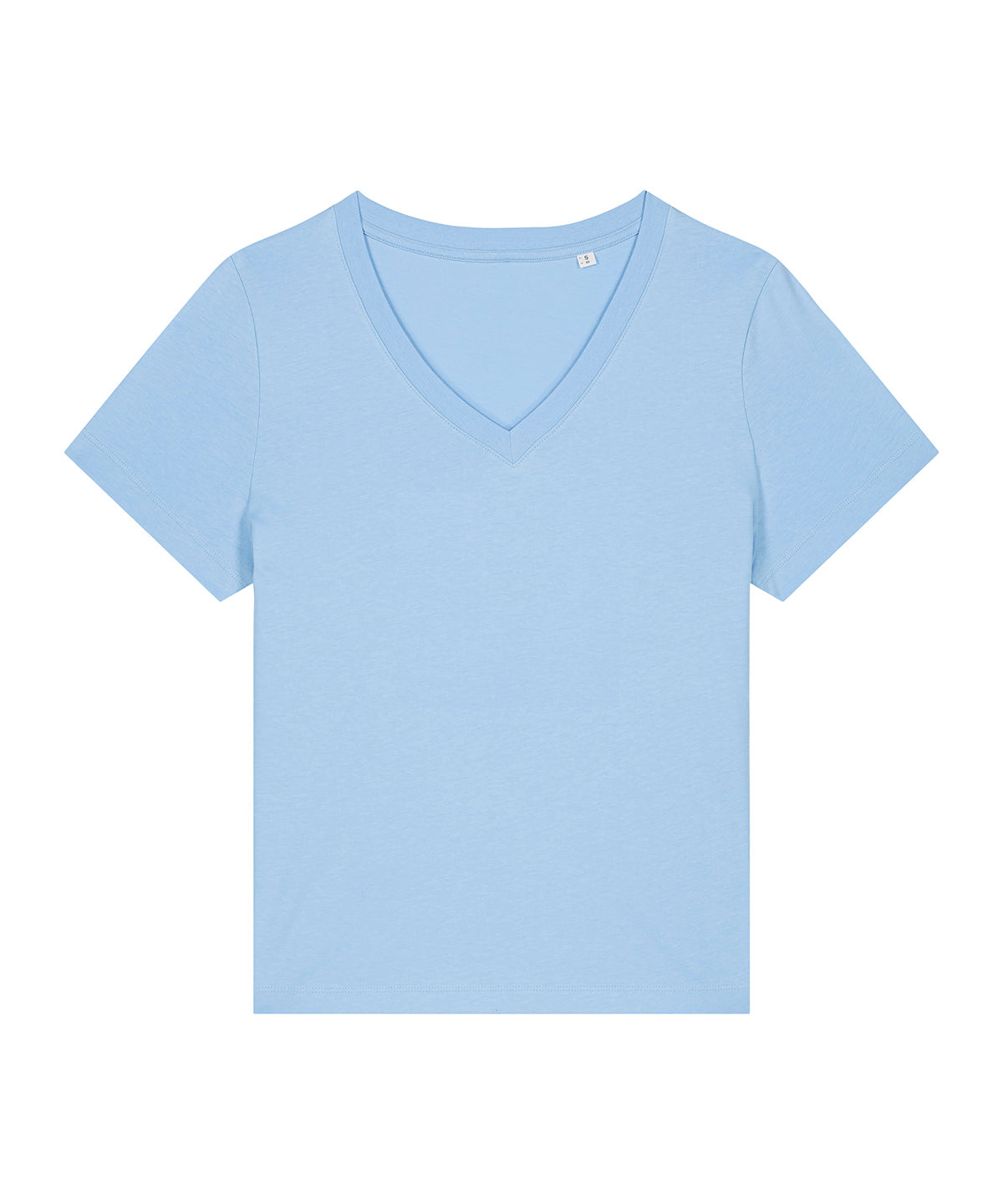 T-Shirts - Dam Stella Isla V-ringad T-shirt i Ekologisk Bomull Blue Soul