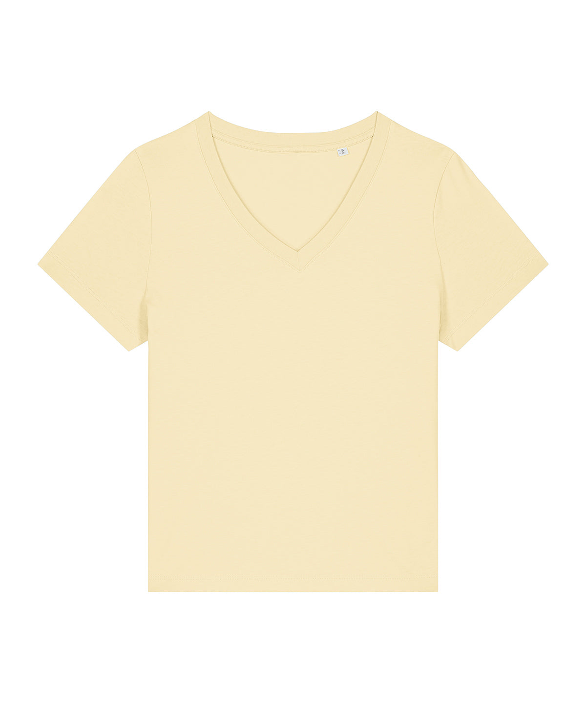 T-Shirts - Dam Stella Isla V-ringad T-shirt i Ekologisk Bomull Butter