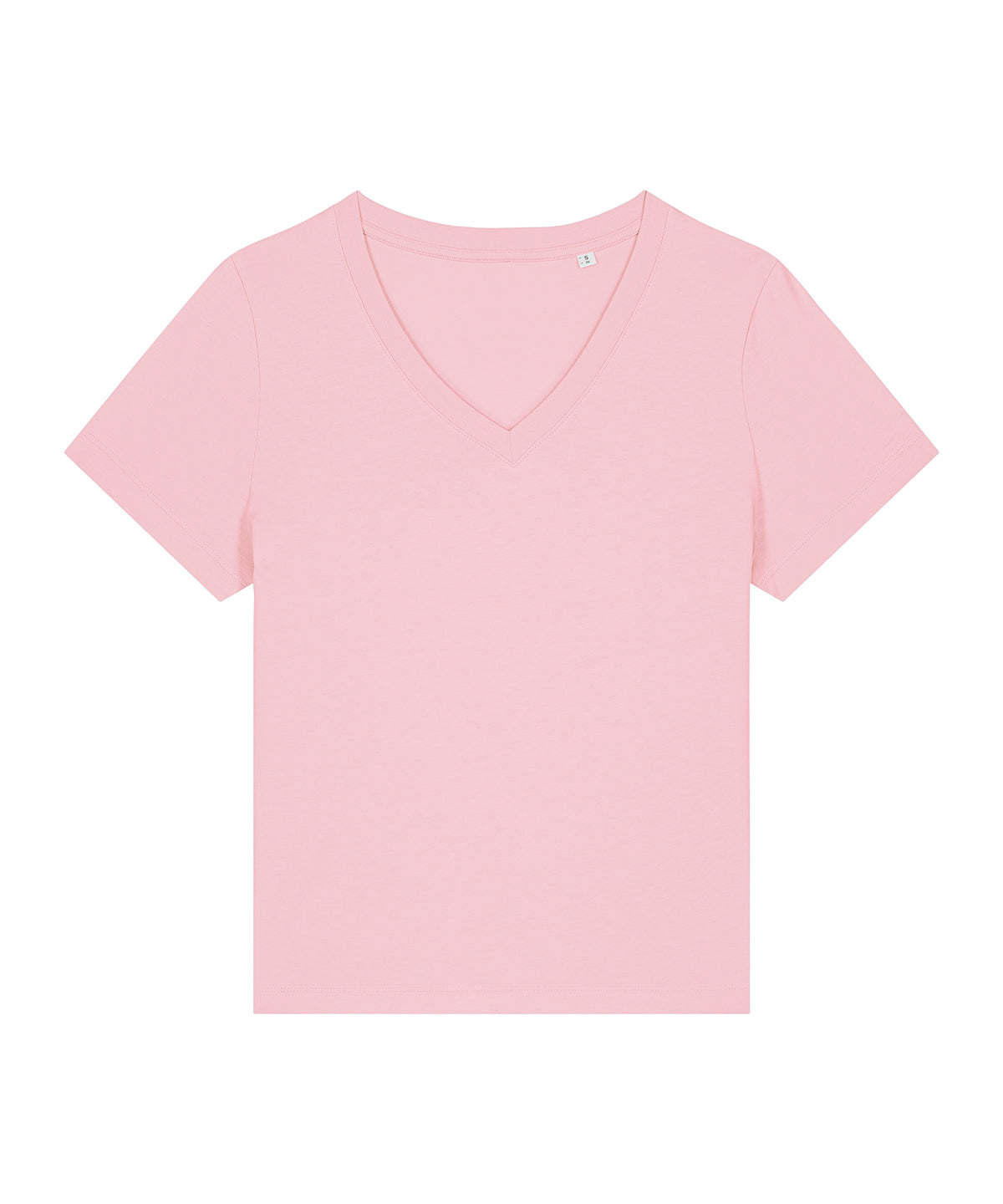 T-Shirts - Dam Stella Isla V-ringad T-shirt i Ekologisk Bomull Cotton Pink