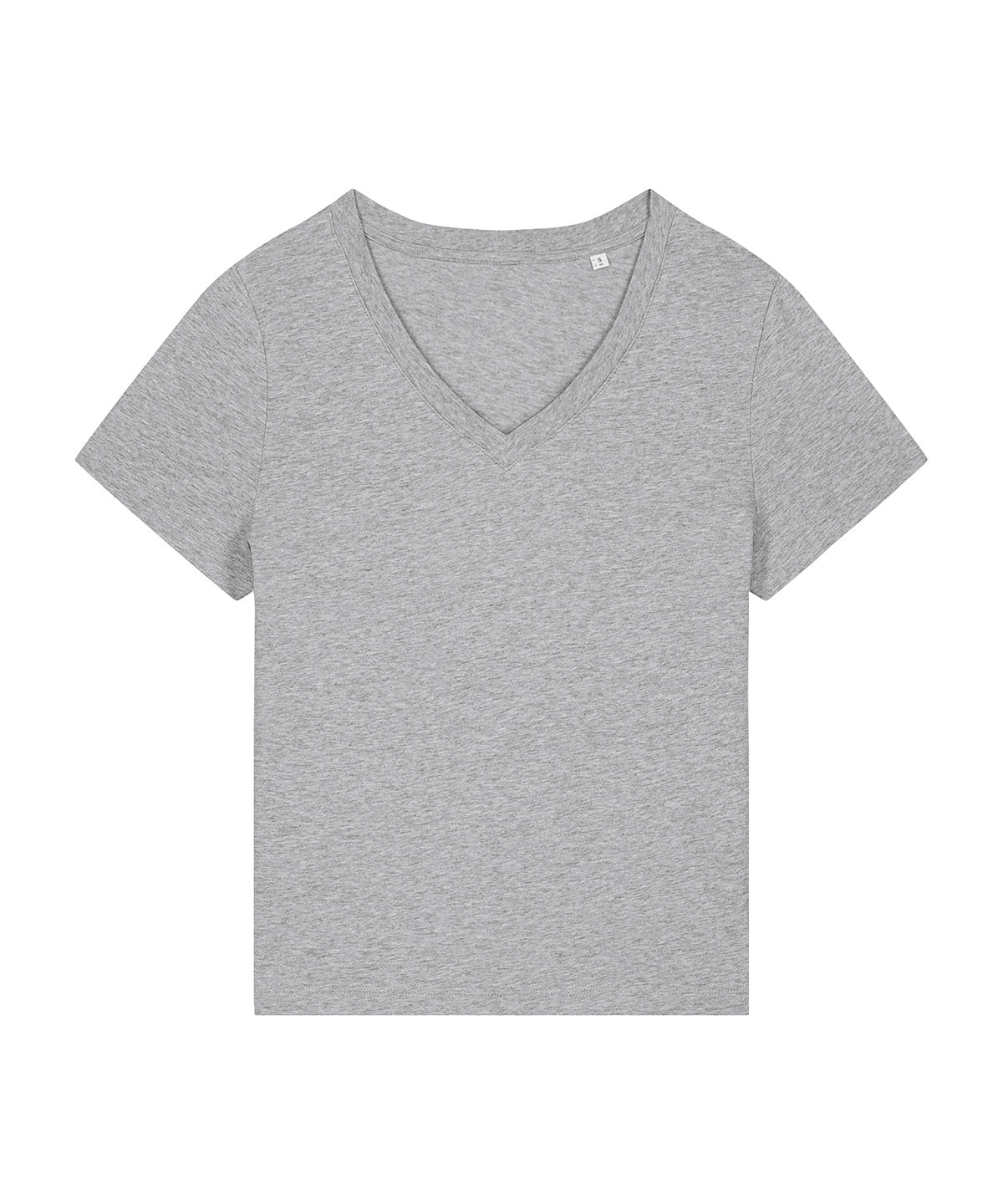 T-Shirts - Dam Stella Isla V-ringad T-shirt i Ekologisk Bomull Heather Grey