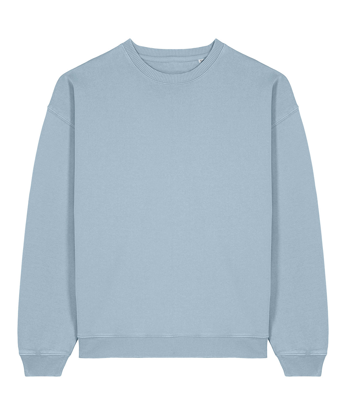 Sweatshirts - Premium Oversized Sweatshirt i Ekologisk Bomull Garment Dyed Blue Stone