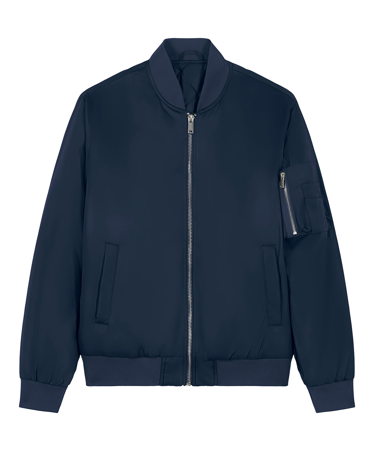 Jackets - Tidlös och Mångsidig Bomberjacka i Återvunnen Polyester French Navy