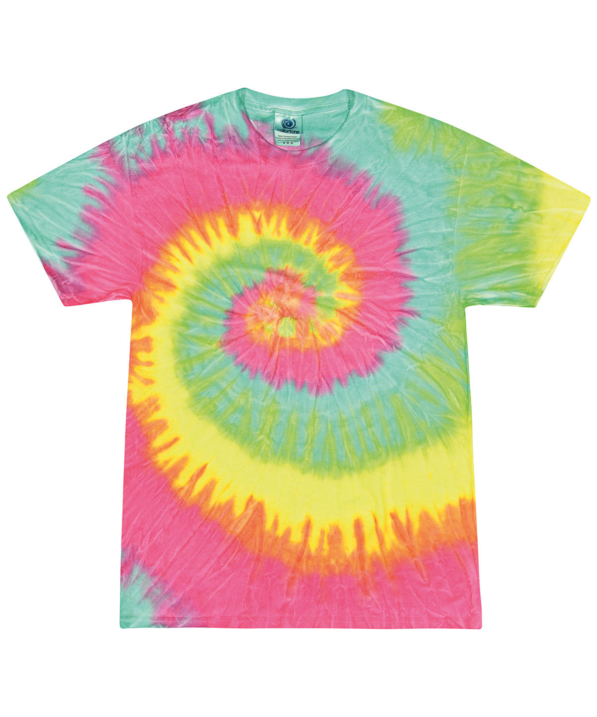 T-Shirts - Unik Tie-Dye T-shirt för Stil och Komfort Minty Rainbow