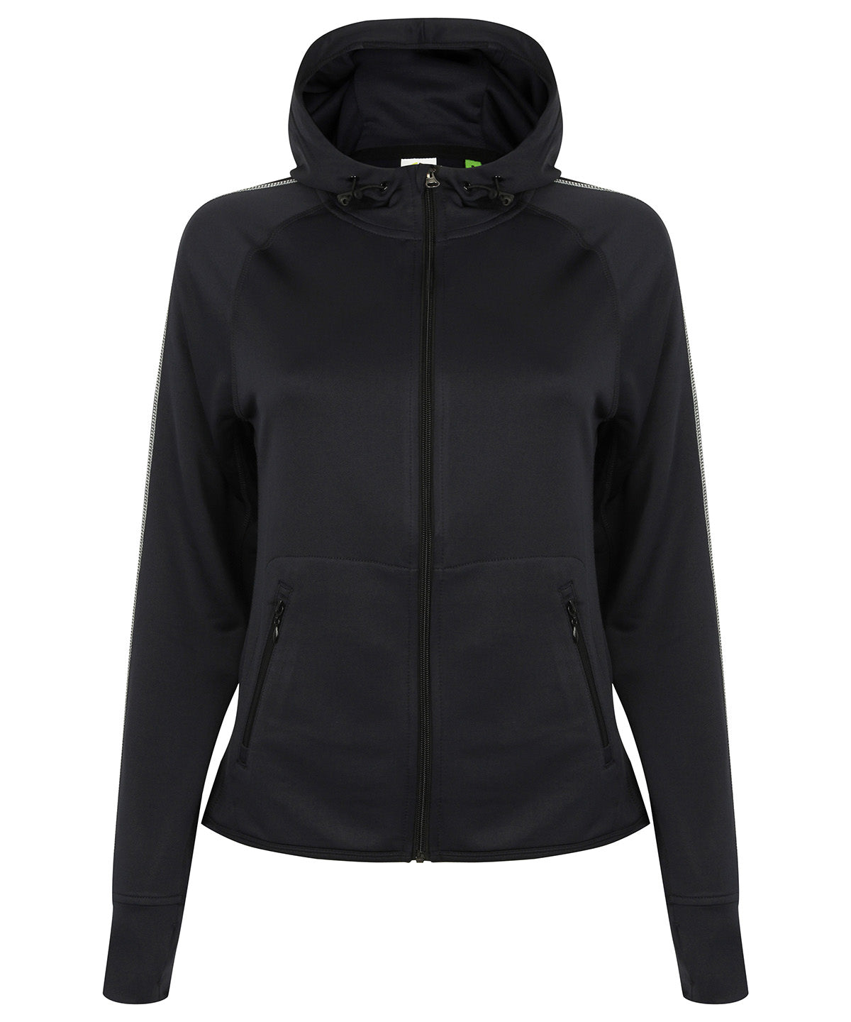 Hoodies - Damhoodie med Reflextape Black