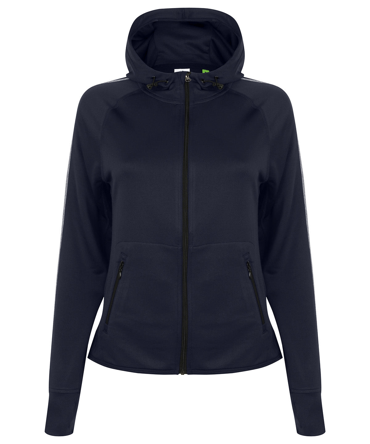 Hoodies - Damhoodie med Reflextape Navy