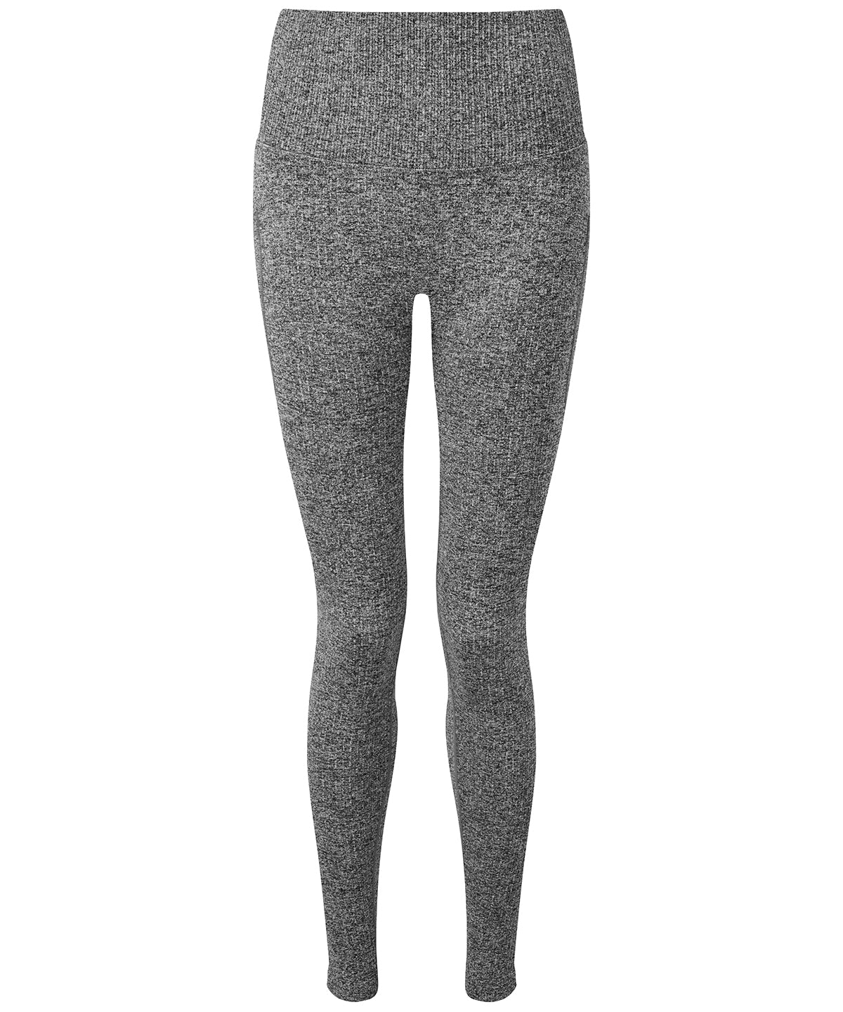 Leggings - Ribbade Sömlösa 3D-fit Multisportleggings för Damer Black Melange