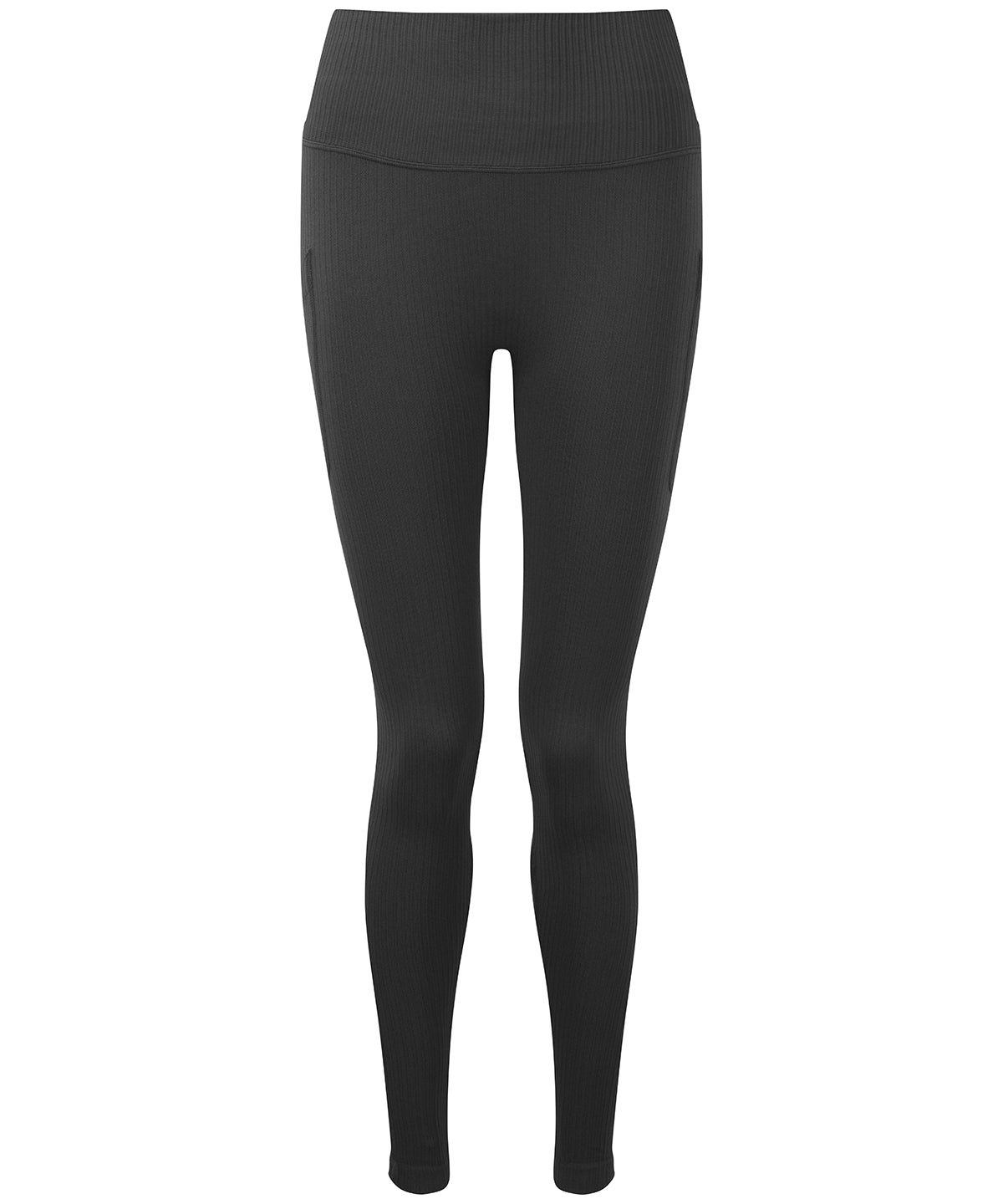 Leggings - Ribbade Sömlösa 3D-fit Multisportleggings för Damer Charcoal