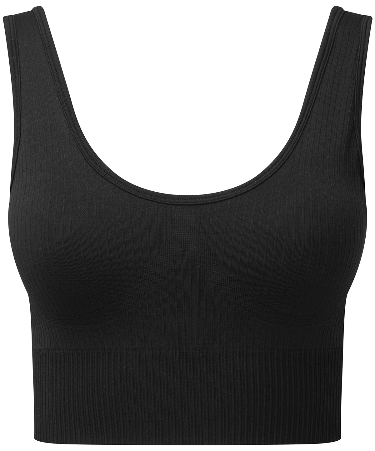 Bras - TriDri® Ribbade Sömlösa Sport-BH för Damer Black