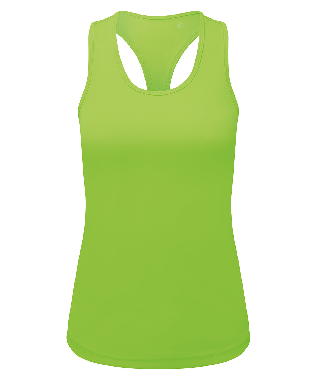 Vests - Damers TriDri Återvunnen Prestanda Slim Racerback Linne Lightning Green