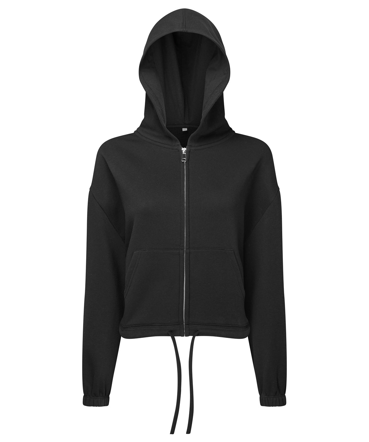 Hoodies - Återvunnen Dragsko Full-Zipp Hoodie för Damer Black