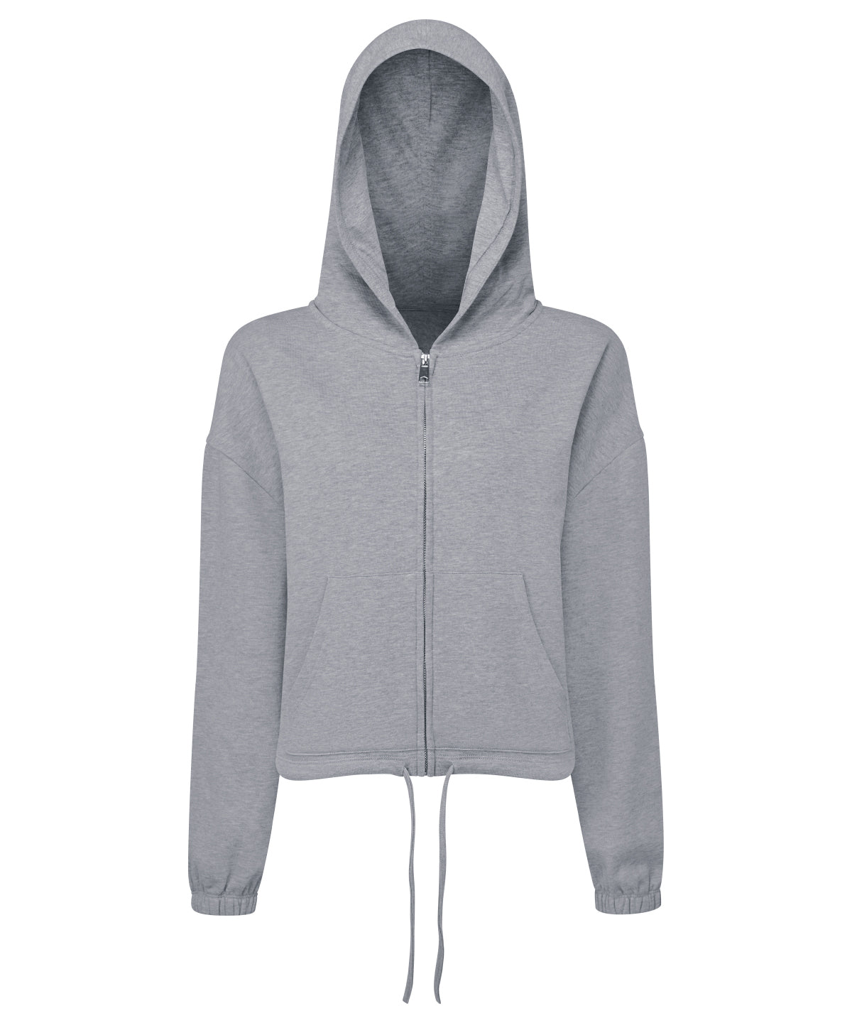 Hoodies - Återvunnen Dragsko Full-Zipp Hoodie för Damer Heather Grey