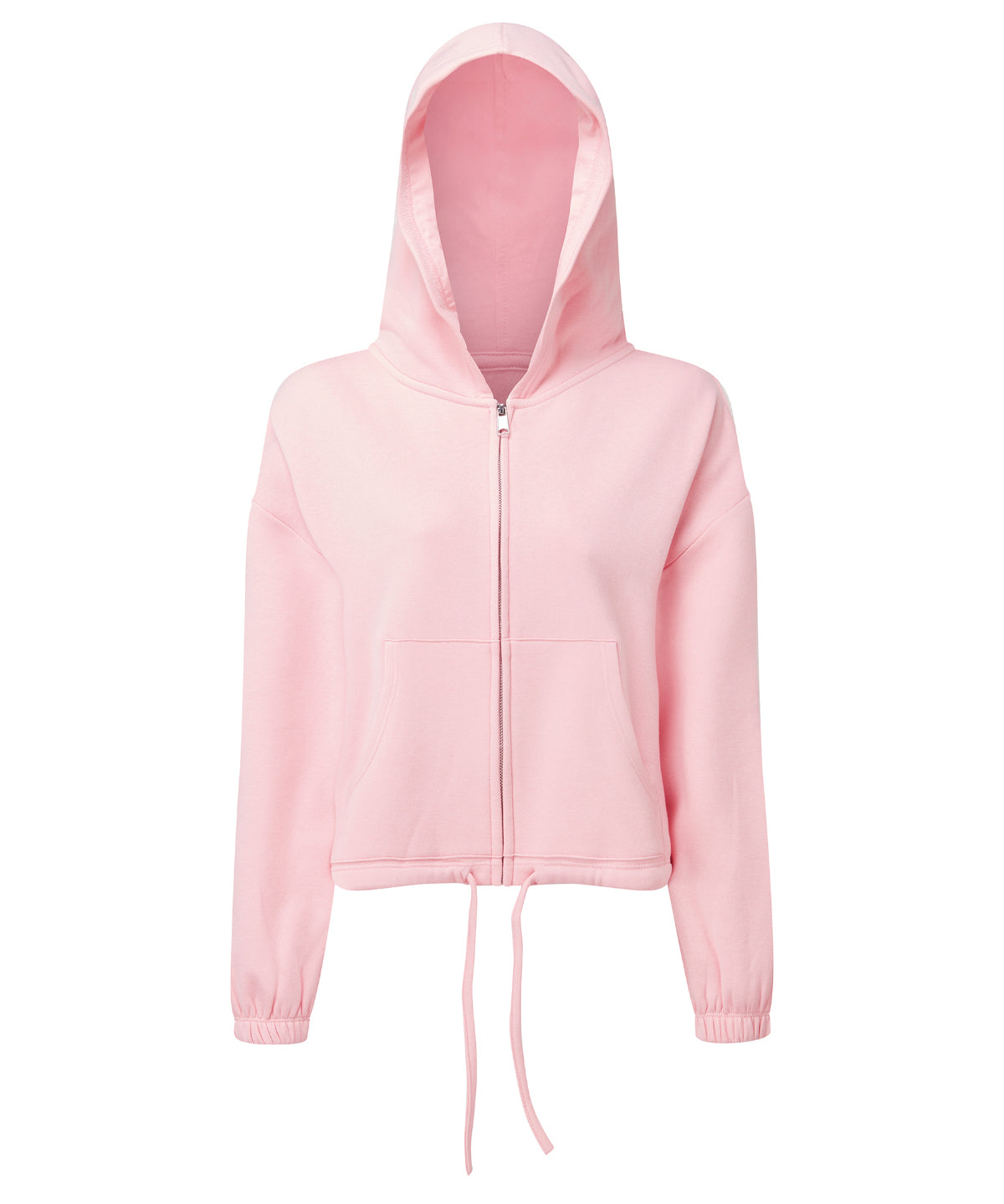 Hoodies - Återvunnen Dragsko Full-Zipp Hoodie för Damer Light Pink