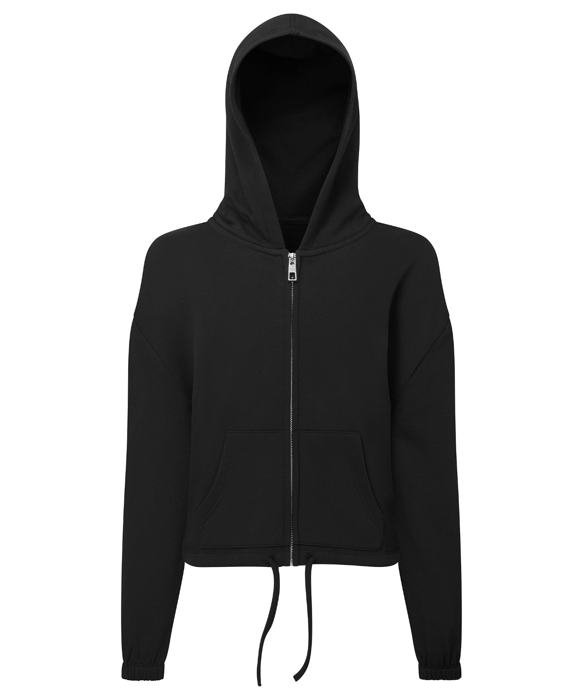 Hoodies - Barn Återvunnen Cropped Oversize Full Zip Hoodie Black