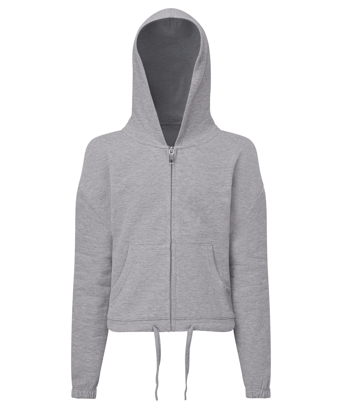 Hoodies - Barn Återvunnen Cropped Oversize Full Zip Hoodie Heather Grey