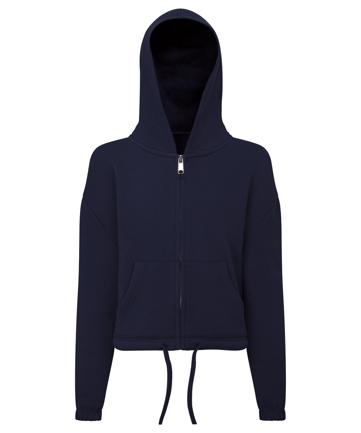 Hoodies - Barn Återvunnen Cropped Oversize Full Zip Hoodie Navy