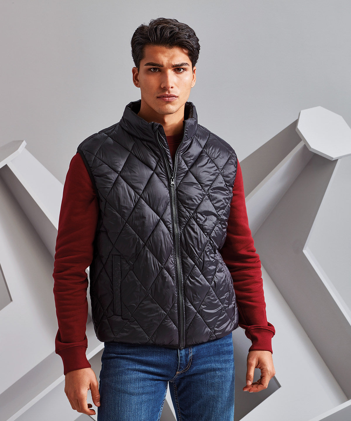 Gilets & Body Warmers - Diamond quiltad vadderad gilet – elegant design