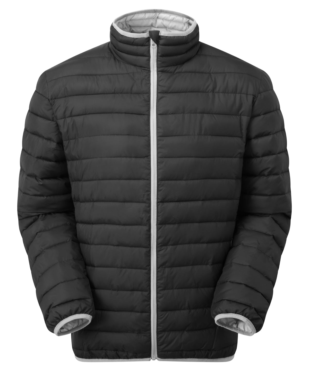 Jackets - Elegant Vadderad Jacka för Herrar Black Light Grey