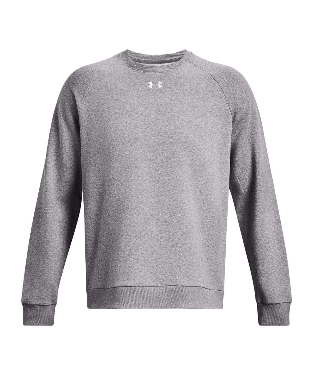 Sweatshirts - UA Rival Fleece Crew Castlerock Light Heather White