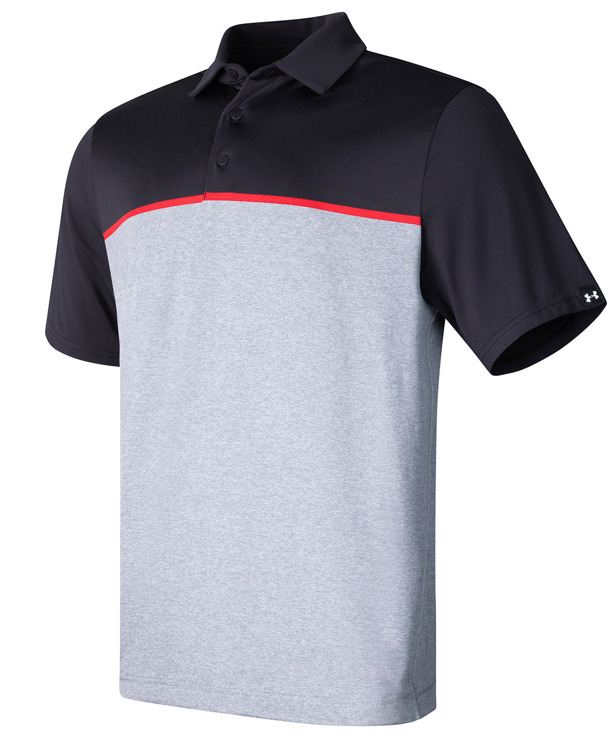 Polos - UA Playoff 3.0 Randig Polo Black Red Black