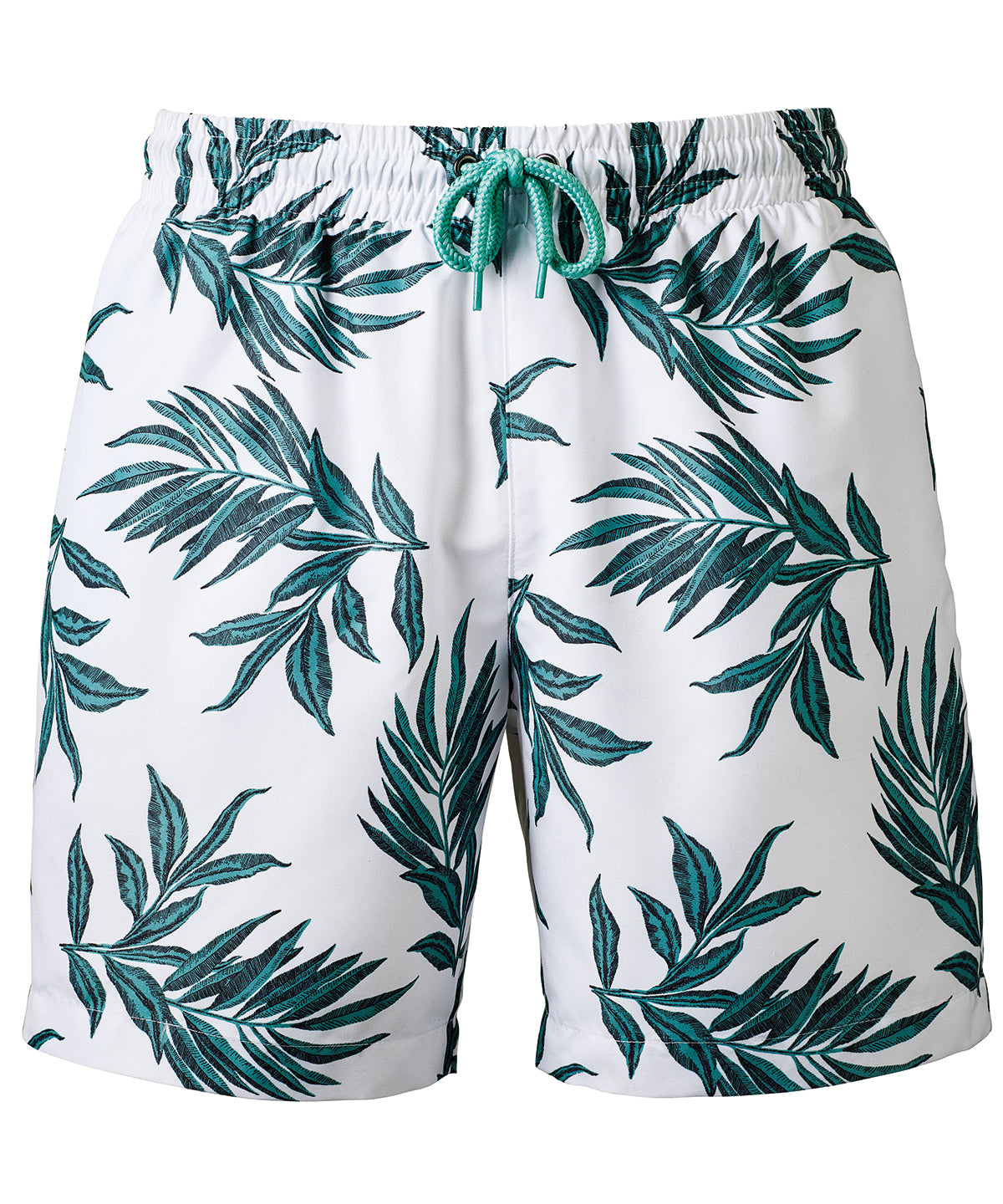 Shorts - Gör ett intryck med Wombat badshorts White Green Leaf