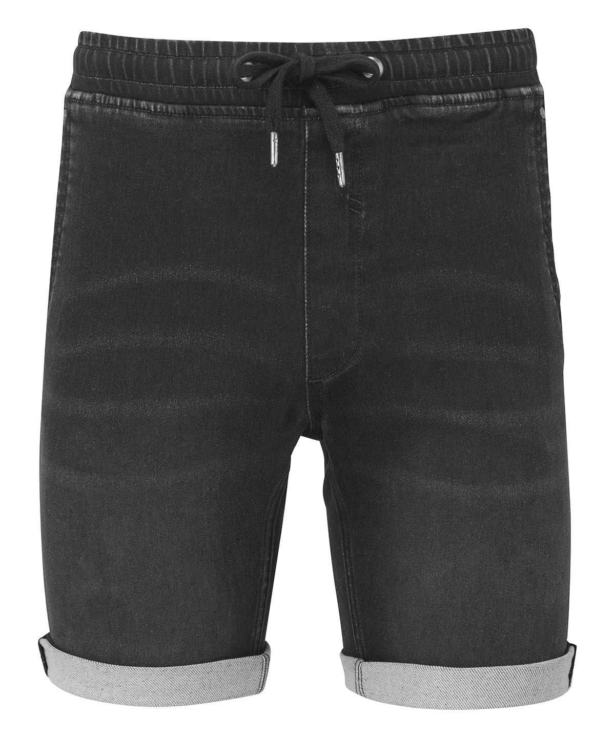 Shorts - Herrshorts i Denim med Dragsko Black