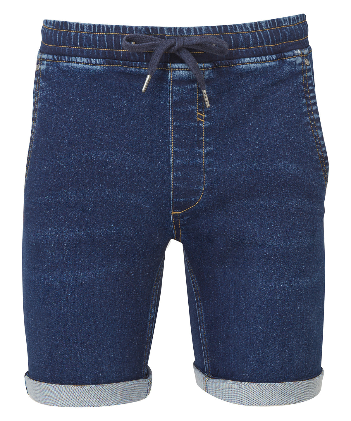 Shorts - Herrshorts i Denim med Dragsko Blue