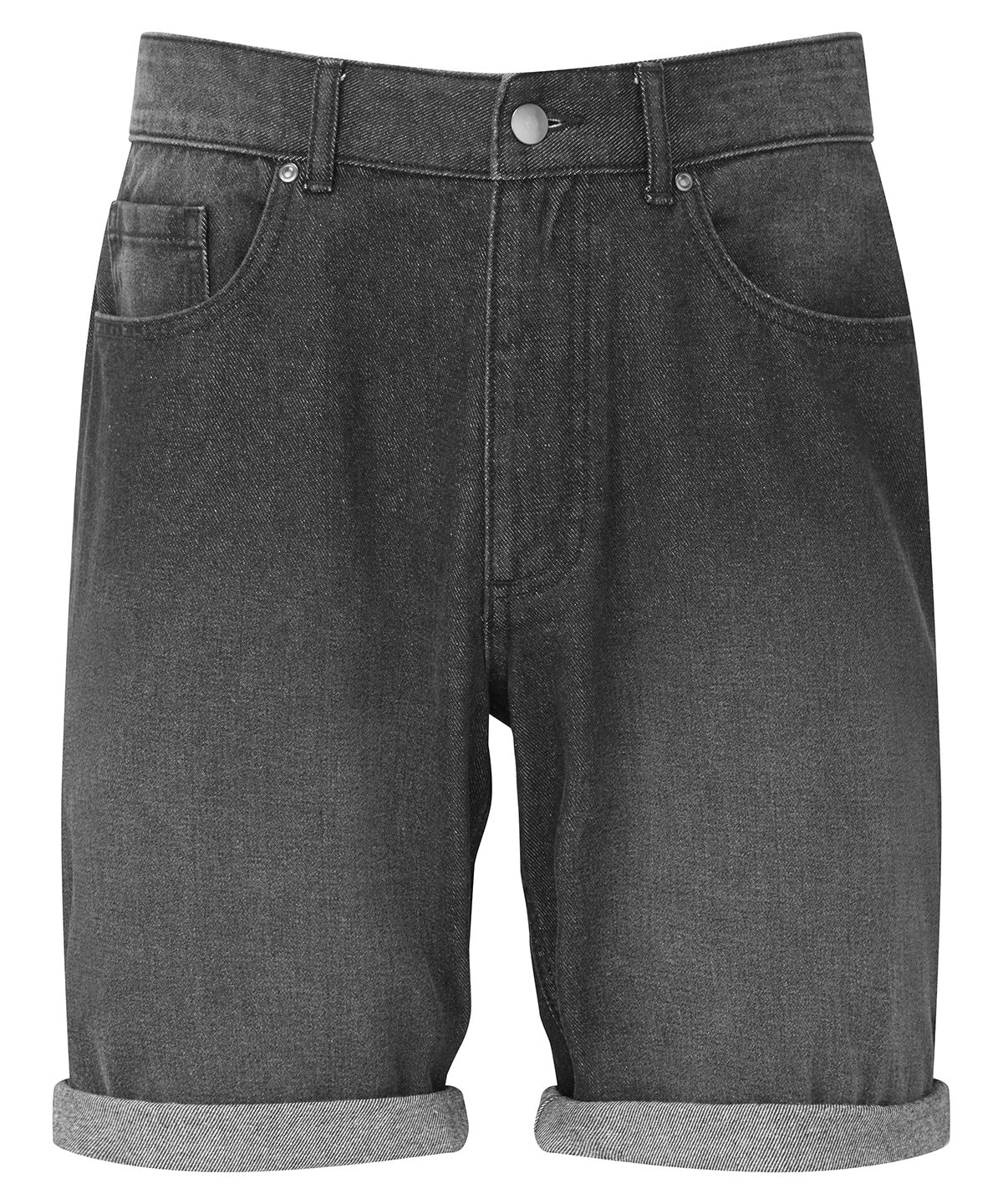 Shorts - Bekväma Herrjeansshorts med Autentisk Finish Black Denim