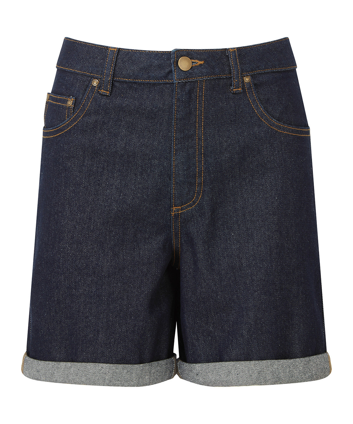 Shorts - Klassiska Damjeansshorts Indigo Denim