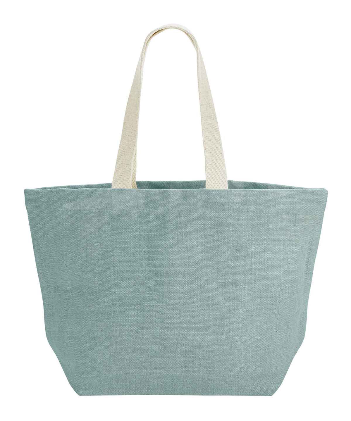 Bags - Elegant Strandväska i Mjuk Tvättad Jute Duck Egg Blue One size