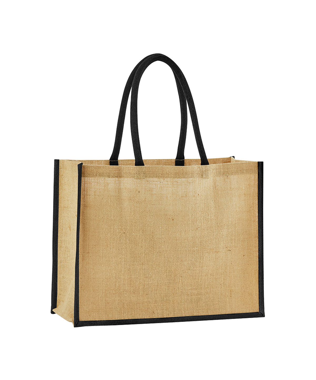 Bags - Klassisk Shopper i Naturlig Stärkt Jute Natural Black One size