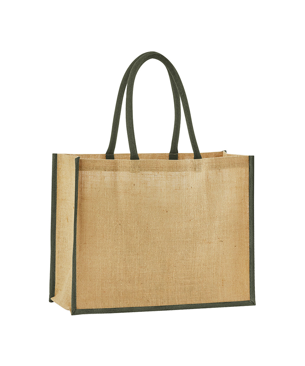 Bags - Klassisk Shopper i Naturlig Stärkt Jute Natural Olive Green One size