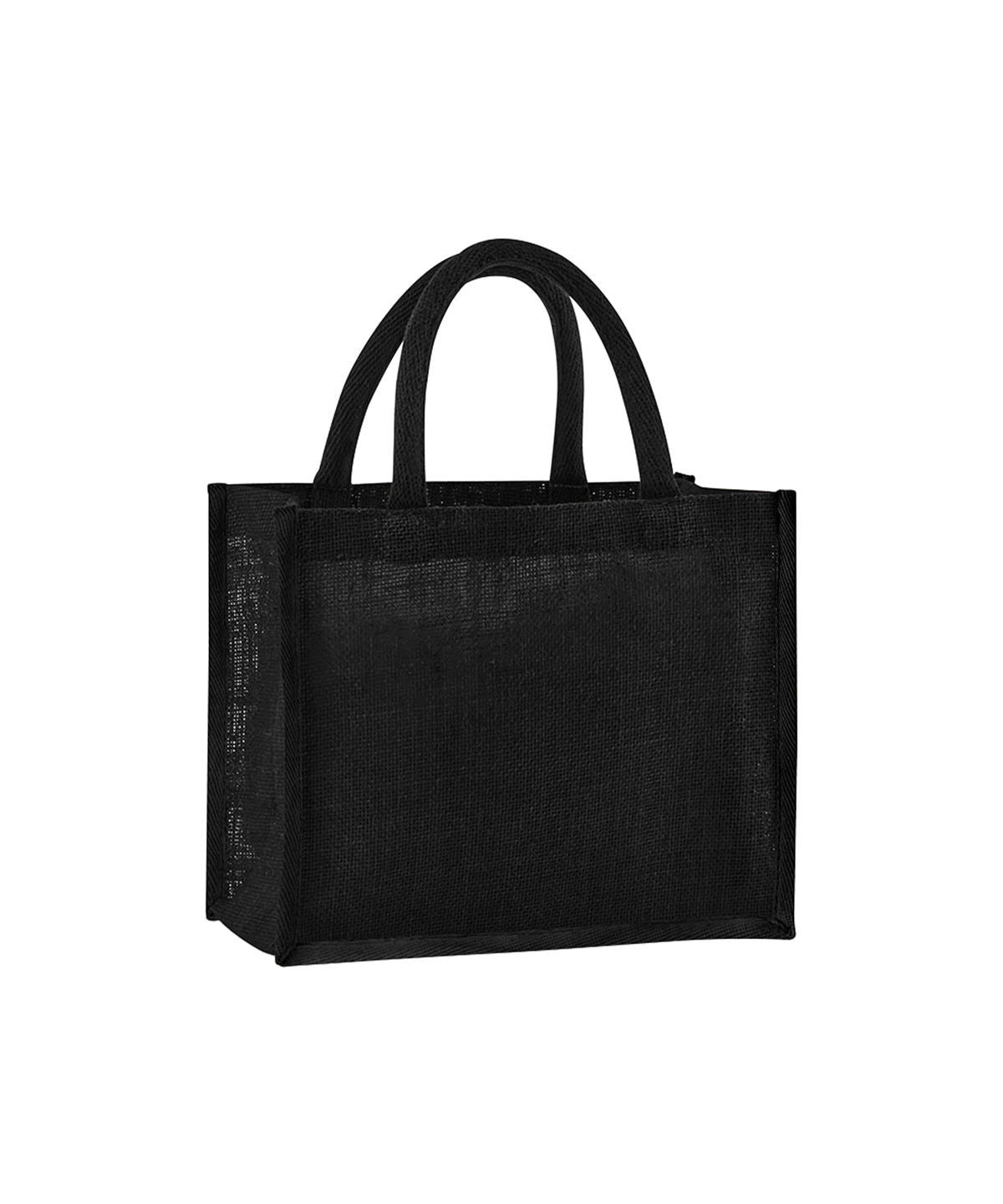 Bags - Midi-tote i Naturlig Stärkt Jute Black Black One size