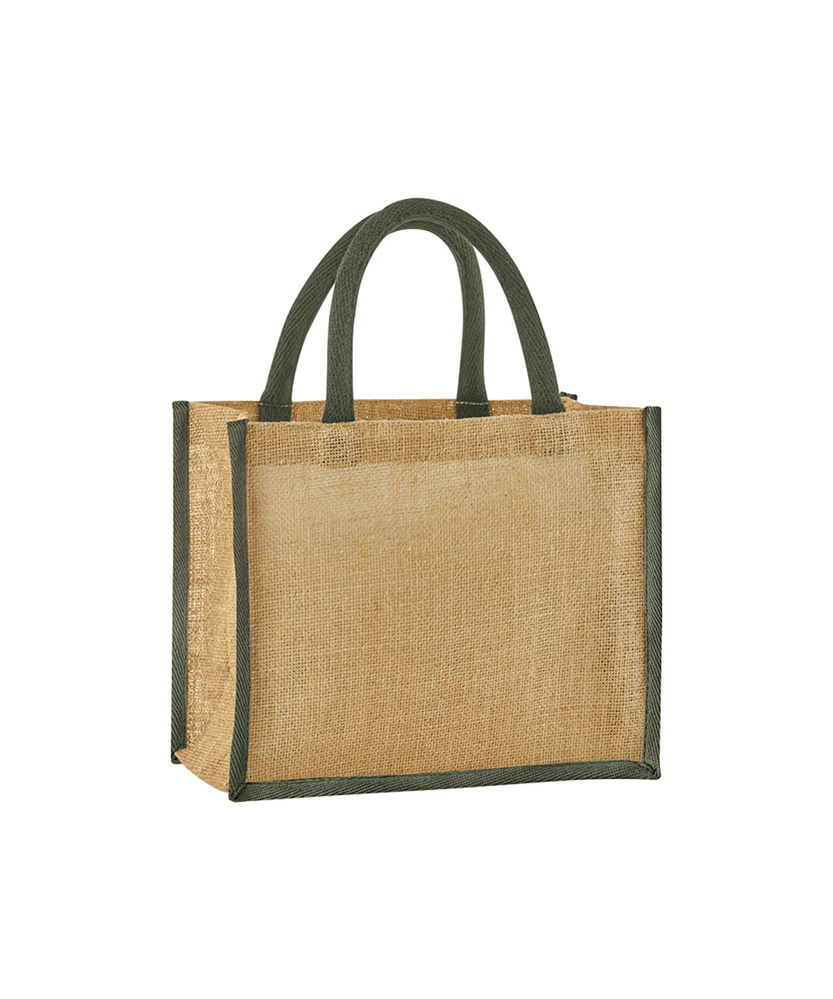 Bags - Midi-tote i Naturlig Stärkt Jute Natural Olive Green One size