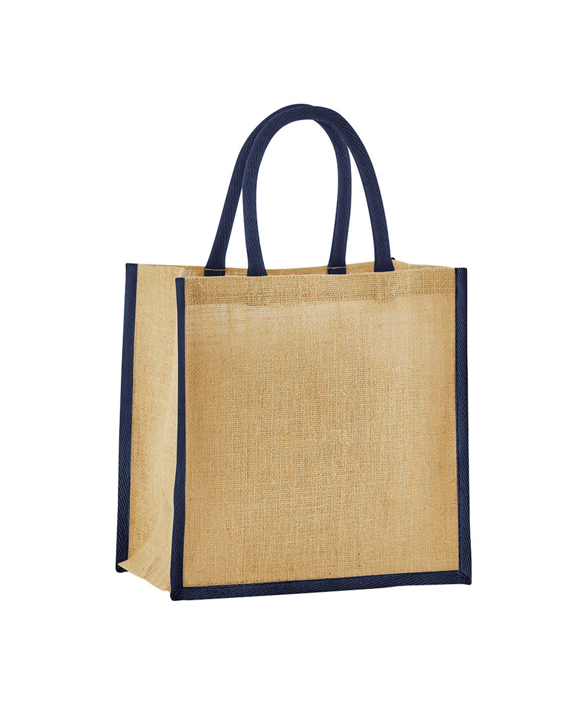 Bags - Naturlig Mini Presentpåse i Stärkt Jute Natural Navy One size