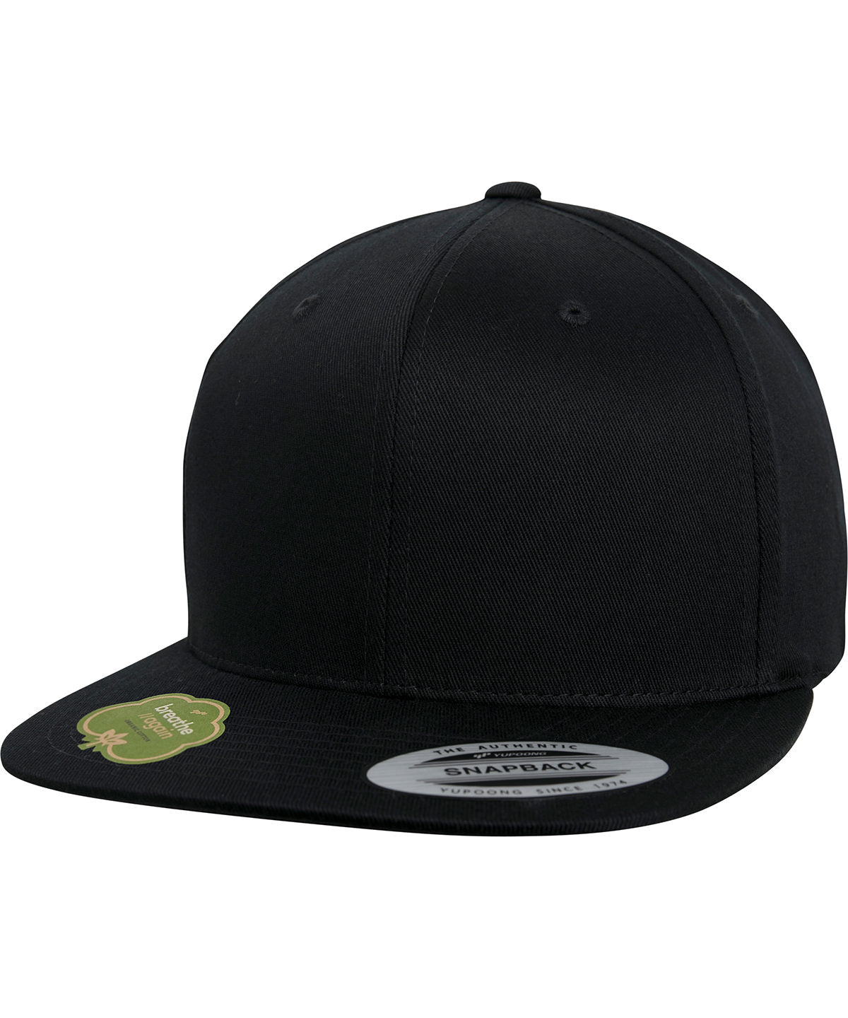 Caps - Ekologisk bomull snapback Black One size