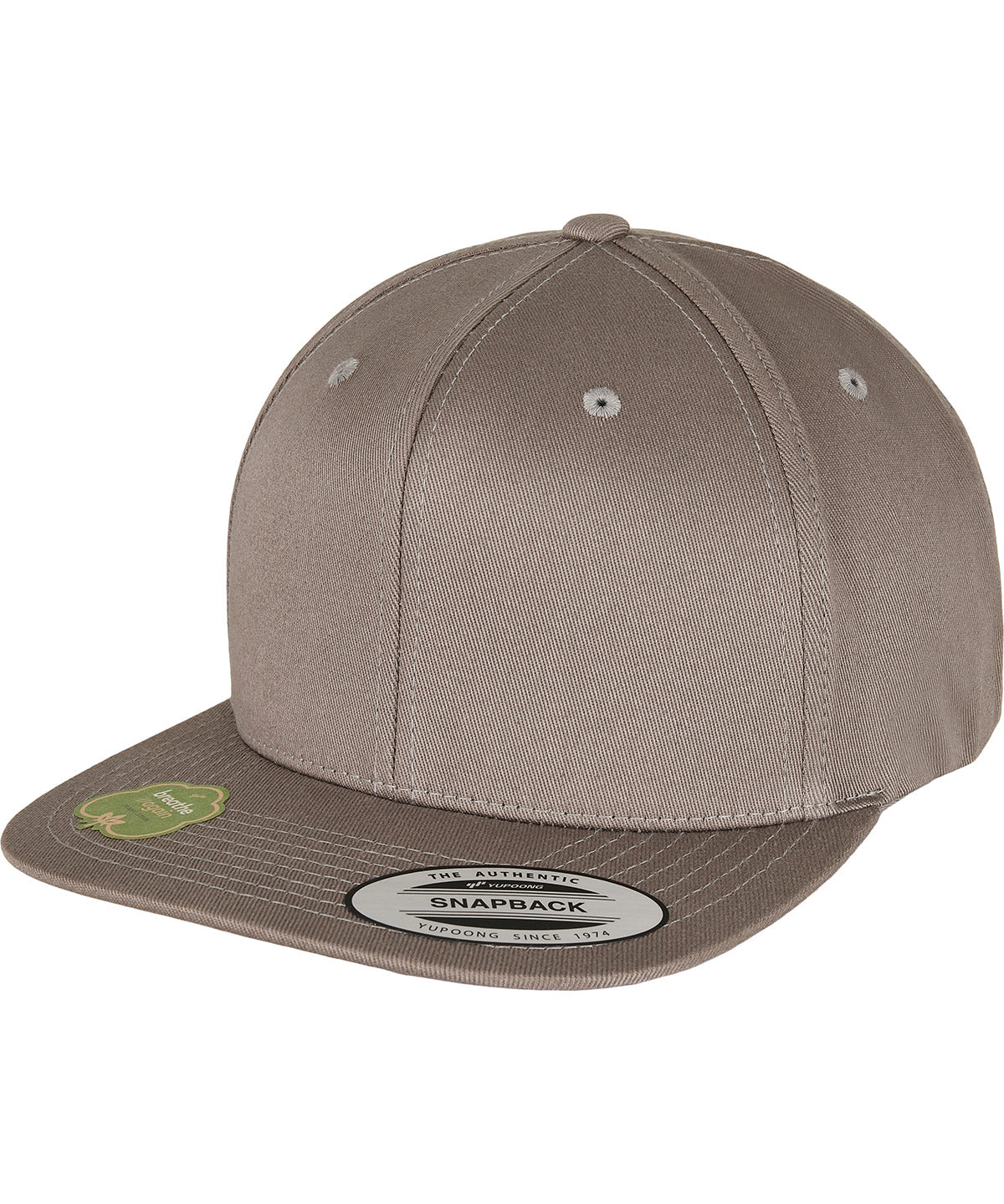 Caps - Ekologisk bomull snapback Pale Grey One size