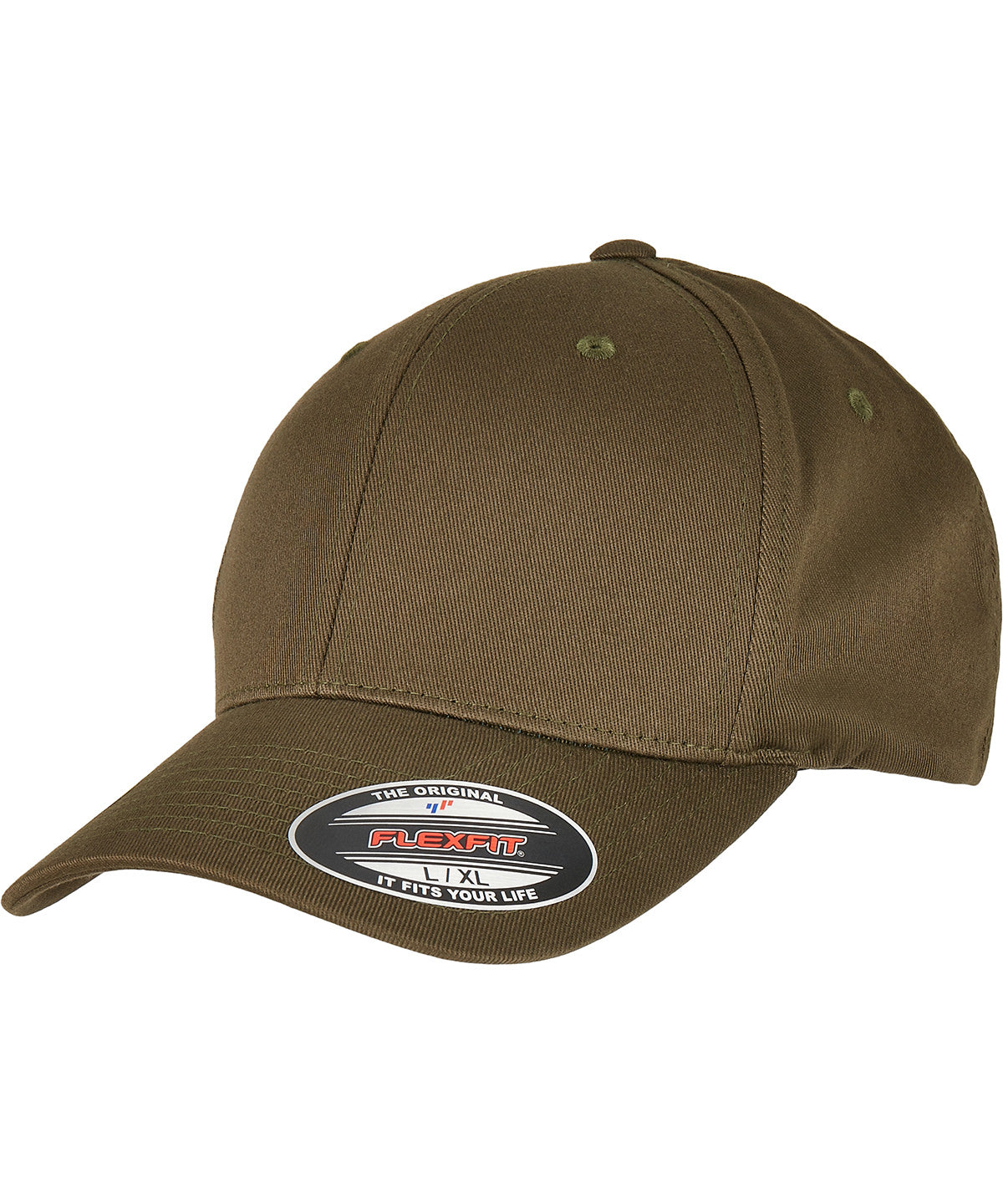 Caps - Flexfit Ekologisk Bomullskeps Burnt Olive