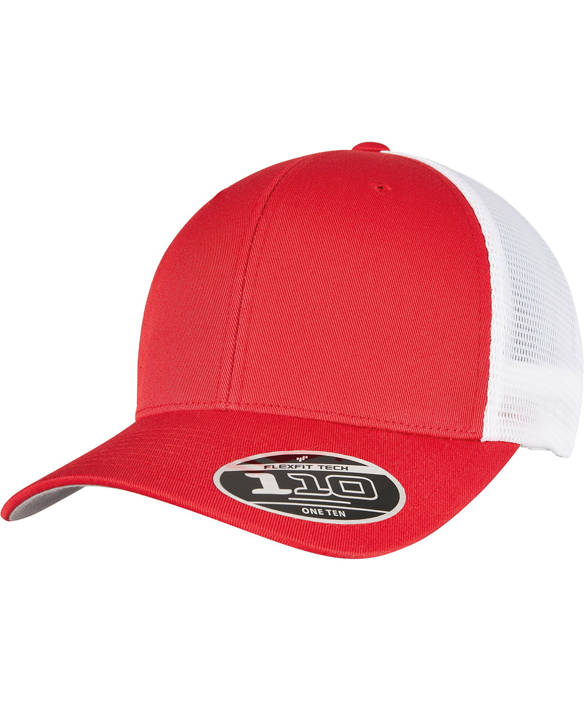 Caps - Tvåfärgad mesh truckerkeps Red White One size