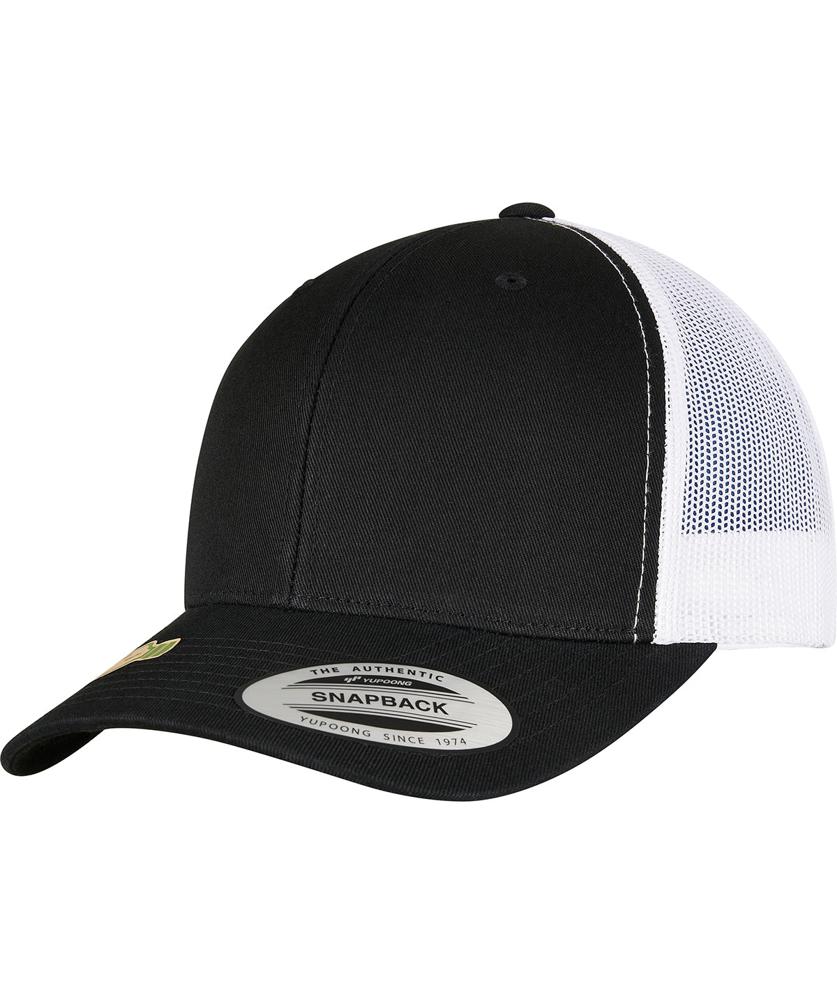 Caps - YP Classics Återvunna Retro Trucker Keps Black White One size