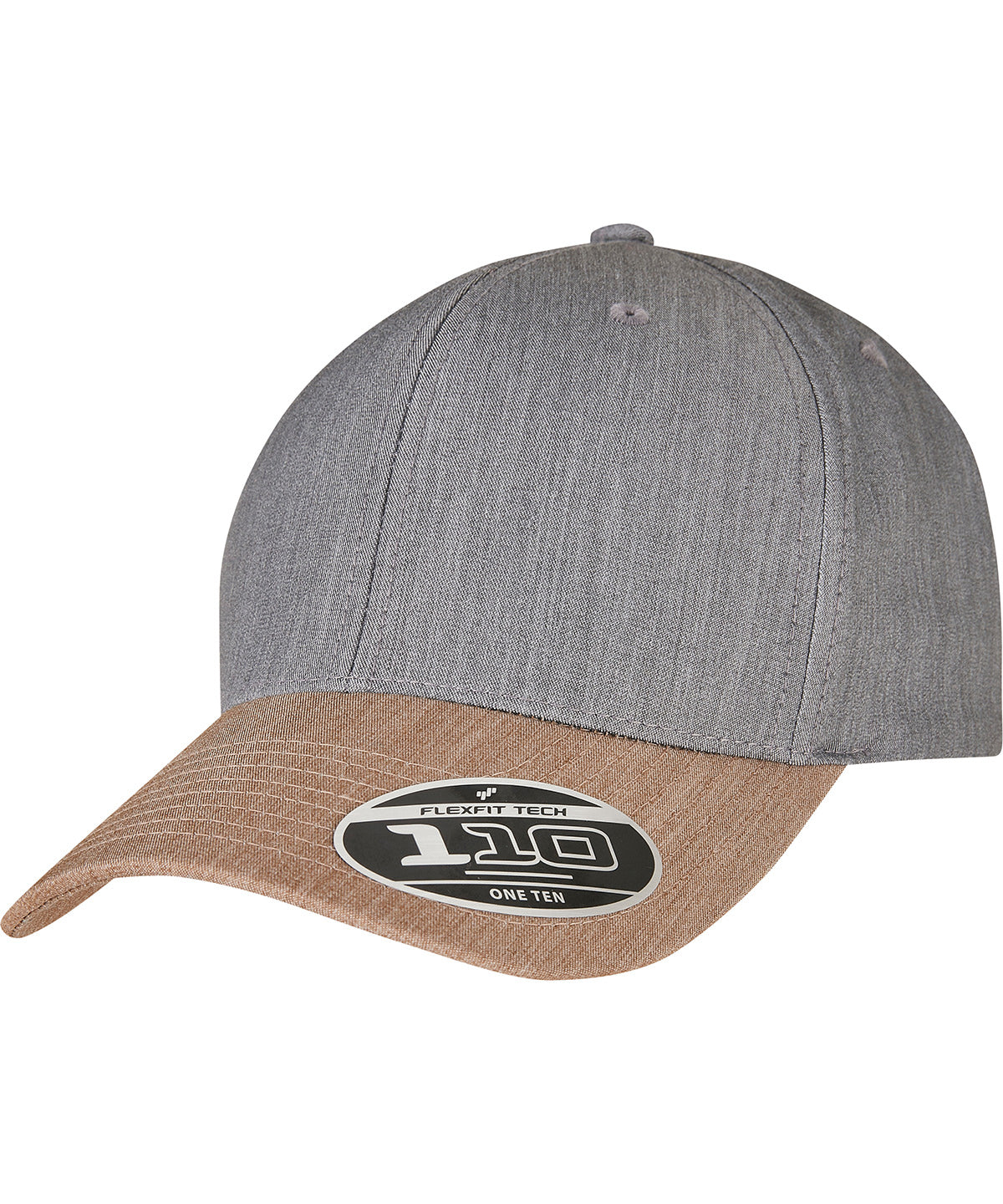 Caps - Melange Mix Keps Grey Khaki One size