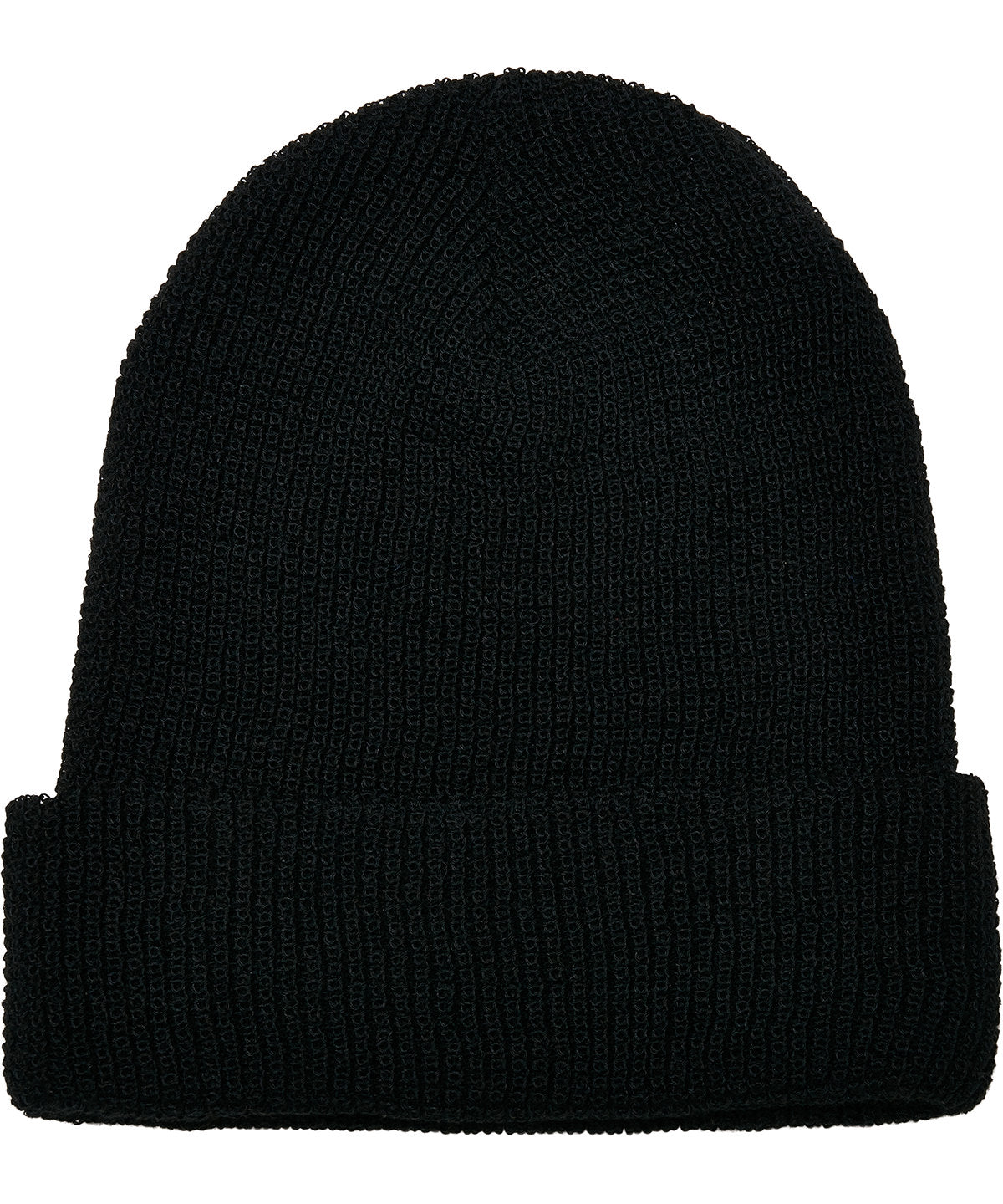 Beanies - Återvunnen garn våffelstickad mössa med unik textur Black One size