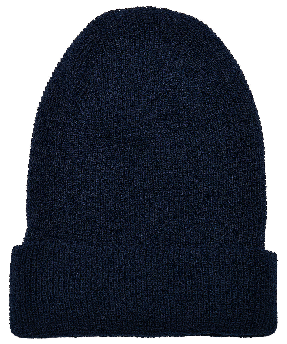 Beanies - Återvunnen garn våffelstickad mössa med unik textur Navy One size