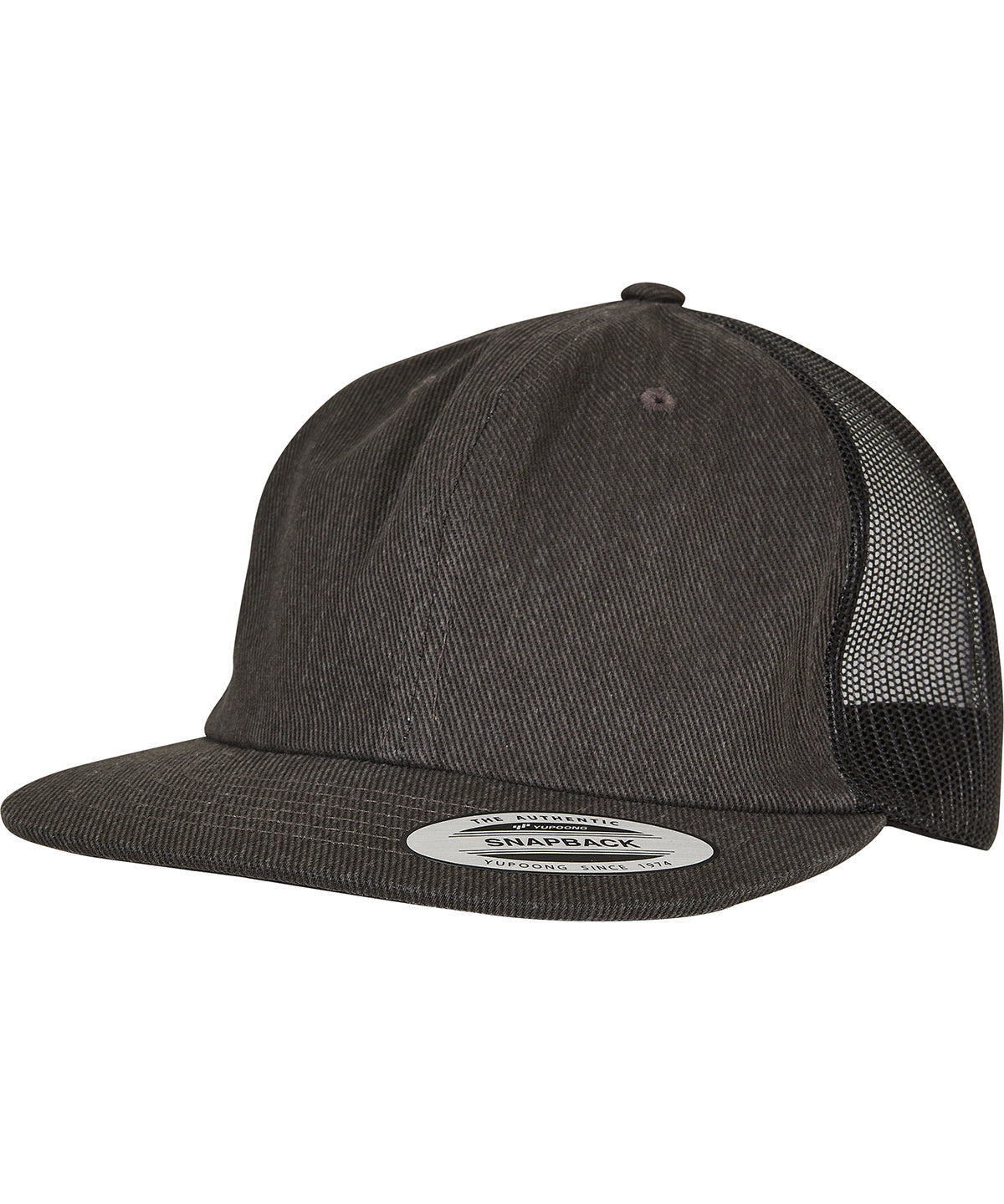 Caps - Denim Trucker Snapback Black Raw One size